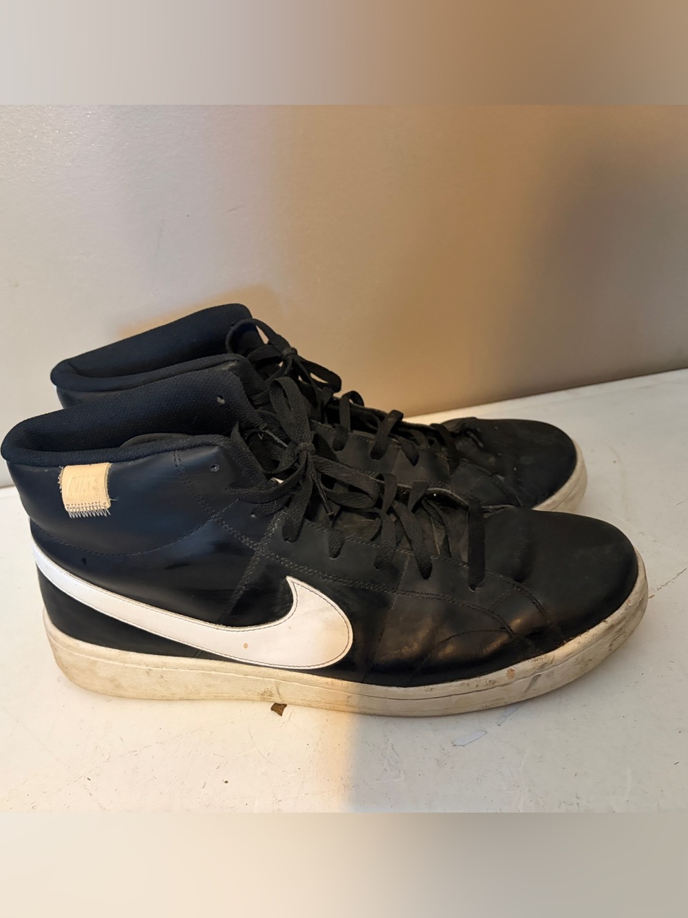 Nike Black and White High-Top Sneakers